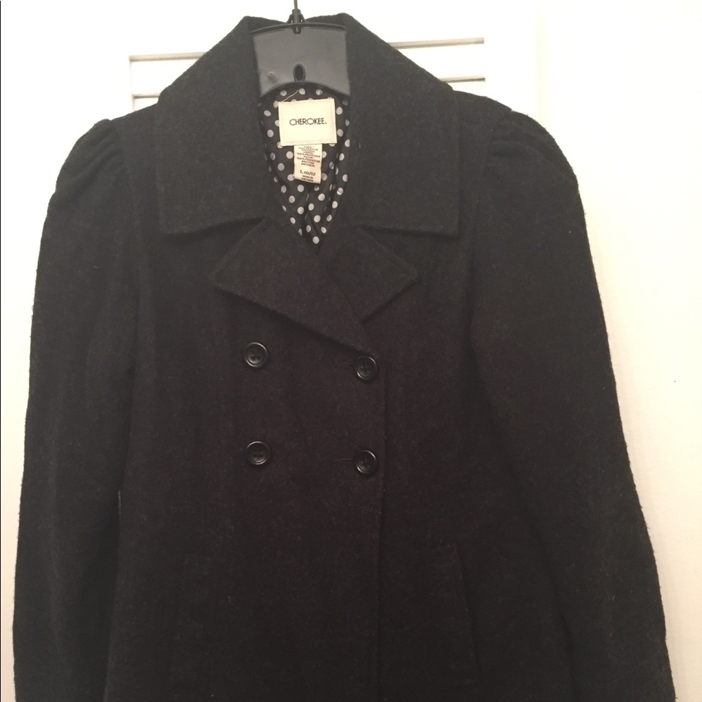 Cute Black Peacoat